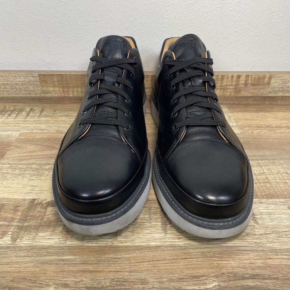 Samuel Hubbard Dress Fast Mens Black Leather Vibram Sole Sneakers Shoe 10 EUC - Picture 2 of 8